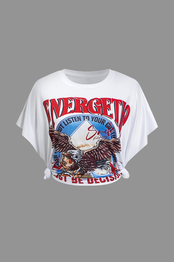 Energetic Freedom Baskılı Oversize T-Shirt