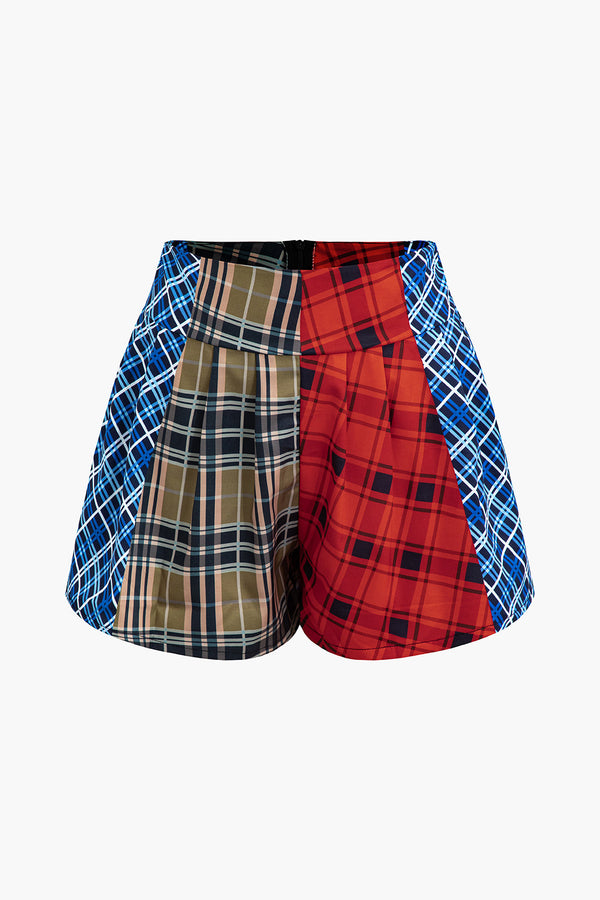 Vibrant Plaid Şort