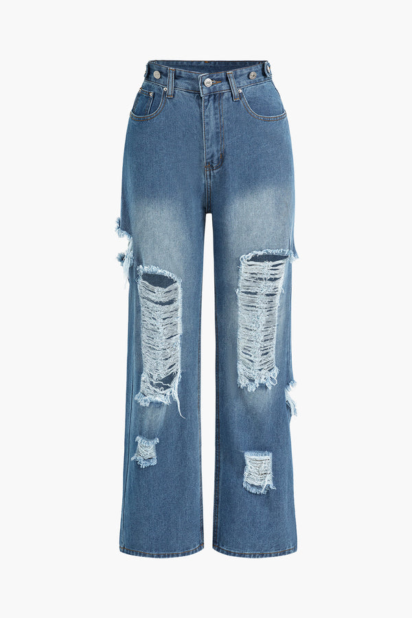 Urban Ripped Wide-Leg Denim