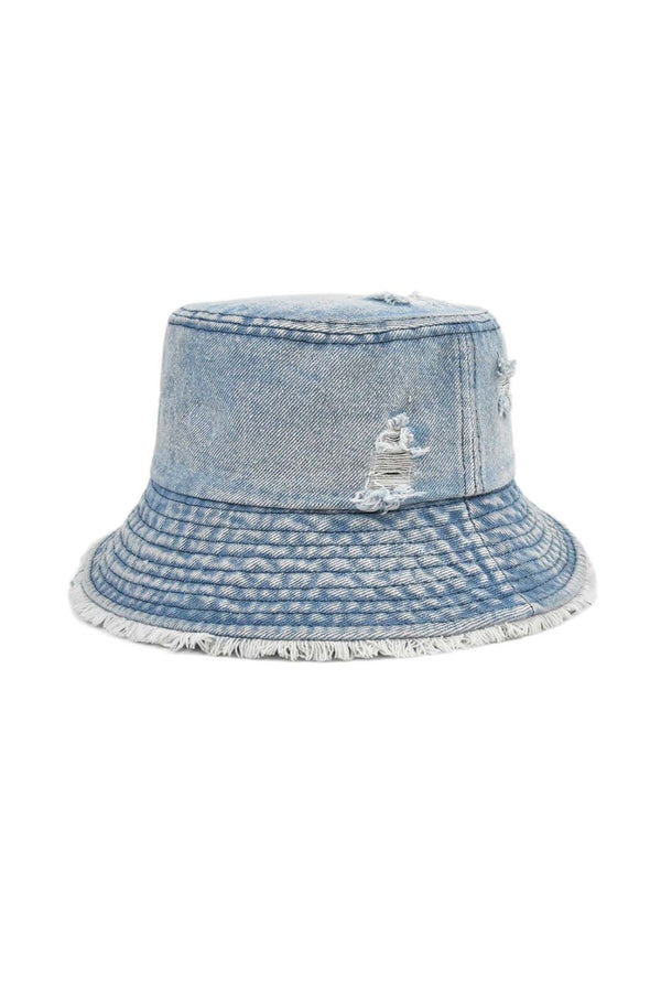 Rustic Denim Bucket Şapka