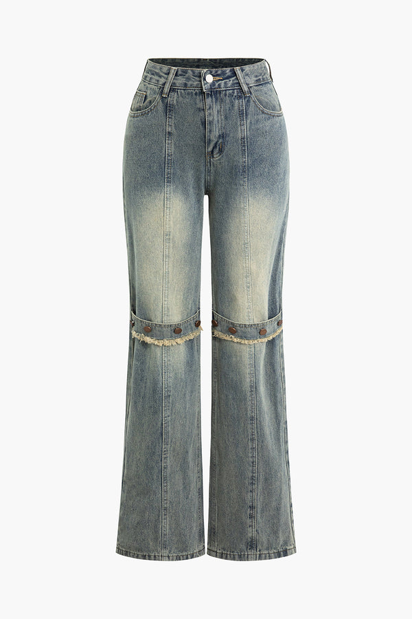 Rustik Fringe Denim Pantolon