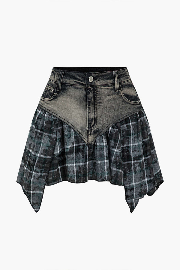 Grunge Chic Denim Etek