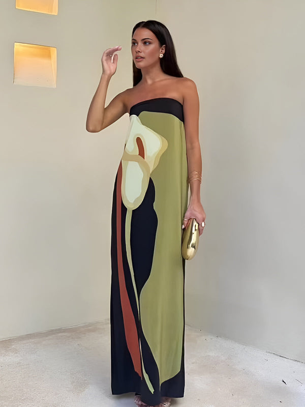 Abstract Essence Maxi Elbise