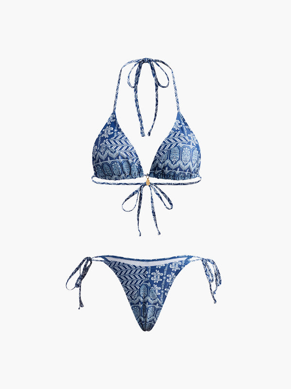 Indigo Bloom Bikini Set