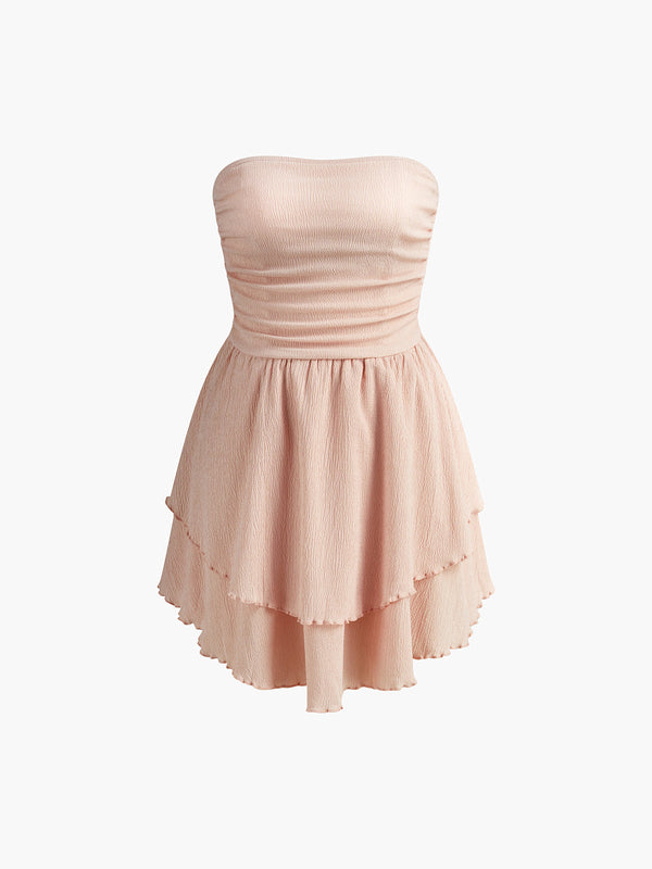 Blush Serenity Straplez Mini Elbise