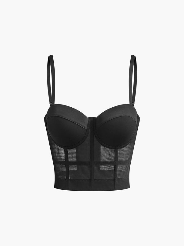 Siyah Mesh Bustier