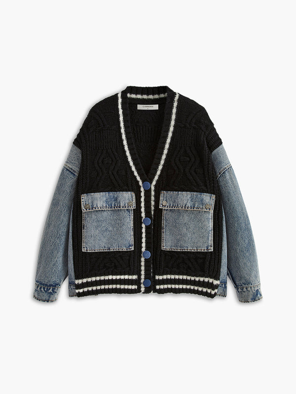 Denim Knit Harmony Hırka