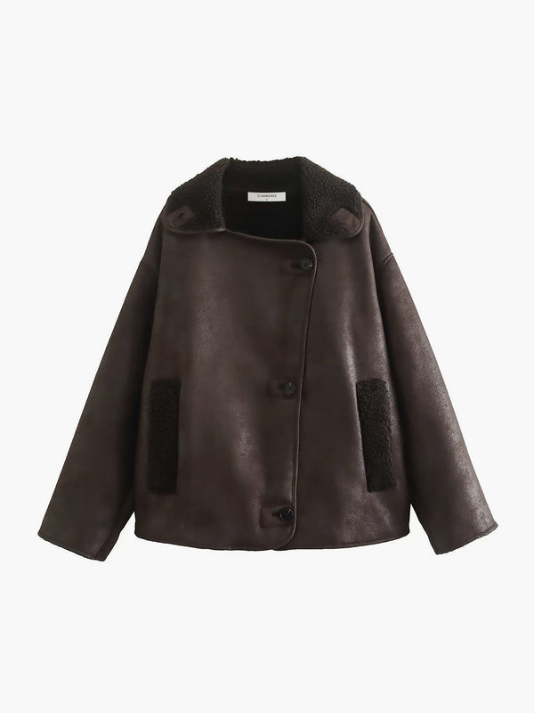 Cocoa Luxe Shearling Jacket