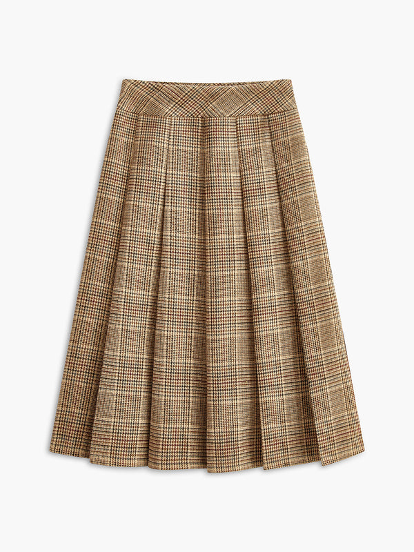 Classic Plaid Midi Etek