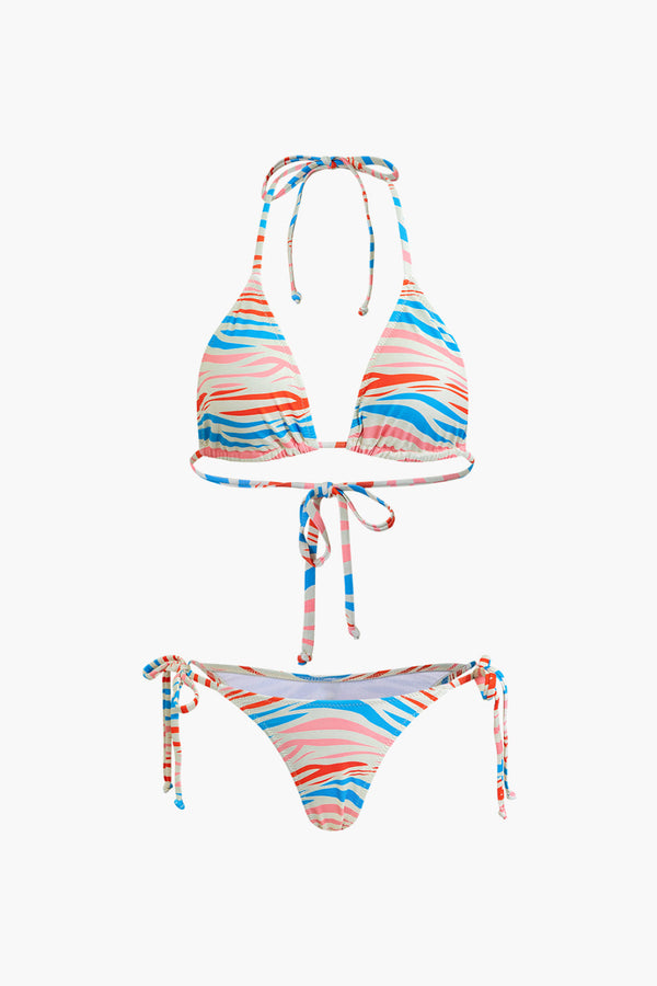 Tropikal Zebra Bikini Takımı