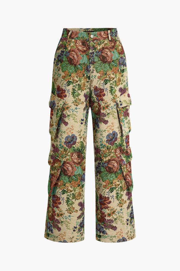 Blooming Tapestry Kargo Pantolon