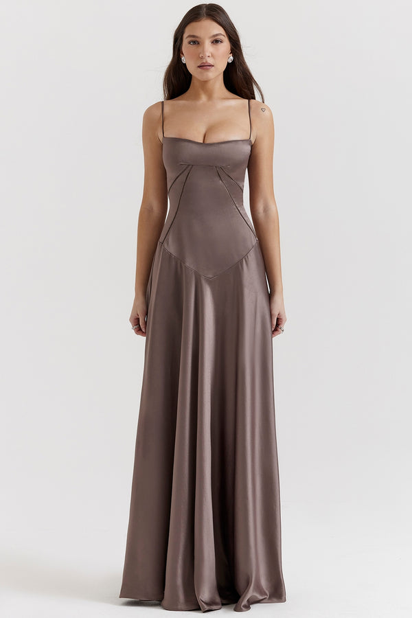 Celeste Satin Gown Maxi Elbise