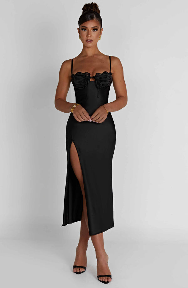 Noir Allure Midi Elbise