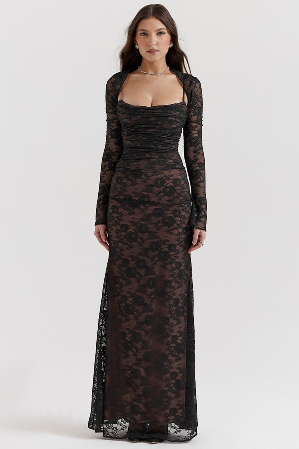 Evelyn Lace Maxi Elbise