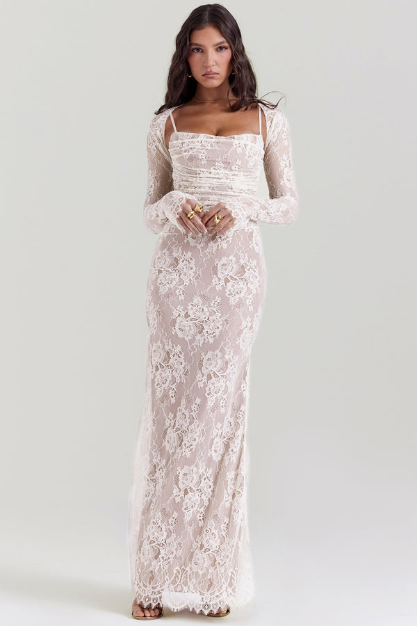 Loretta Lace Gown Maxi Elbise