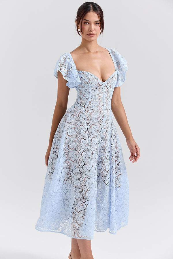 Aurora Lace Midi Elbise