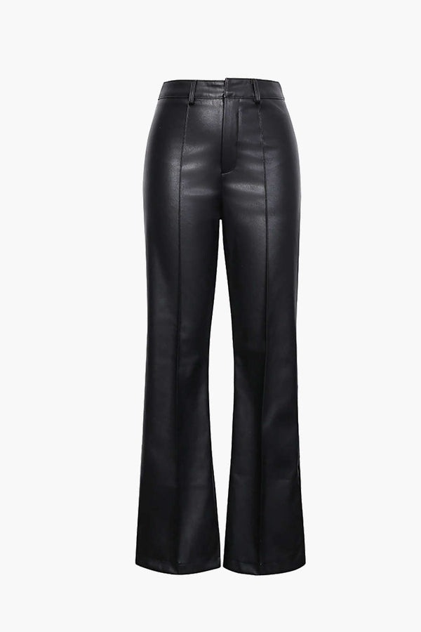 Sleek Leather Pantolon