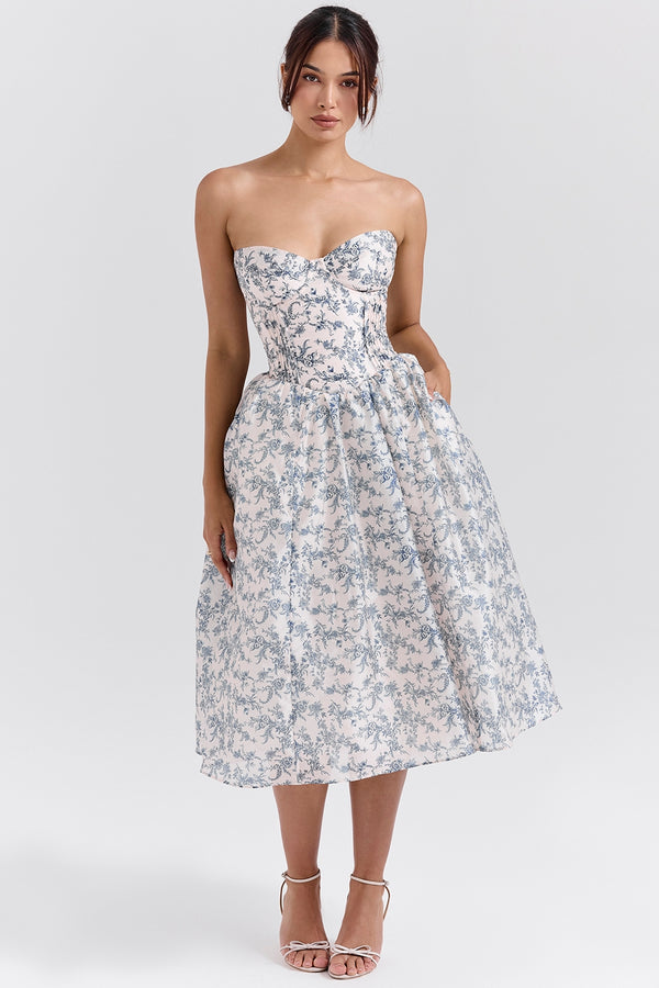 Bennett Strapless Midi Elbise