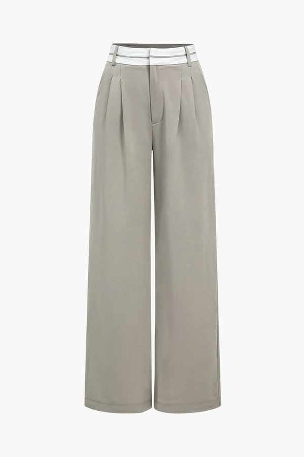 Linear Grace Wide-Leg Pantolon