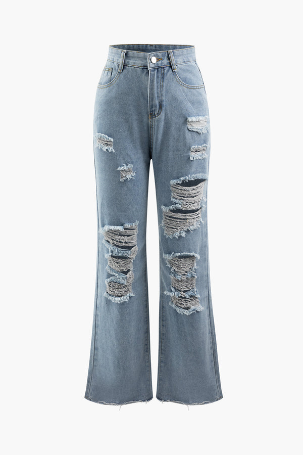 Rebel Spirit Ripped Denim Pantolon