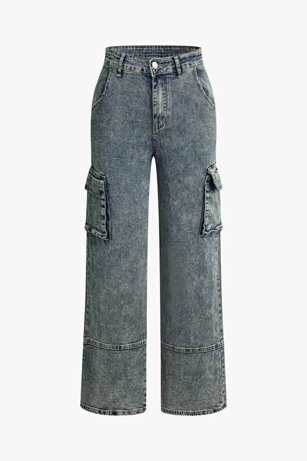 Dynamic Cargo Denim Pantolon