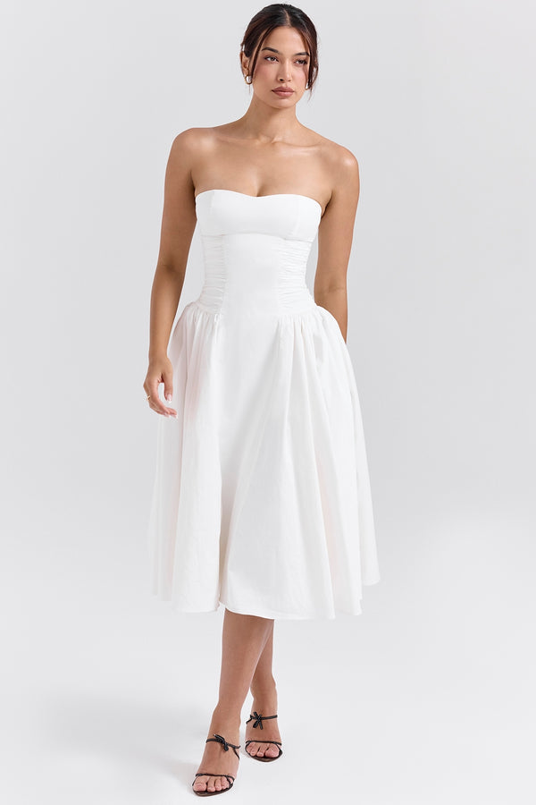 Georgiana Strapless Midi Elbise