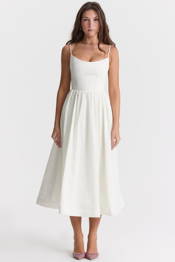 Lolita Pure Ivory Midi Elbise