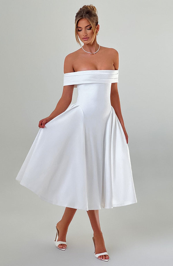 Miranda Off-Shoulder Midi Elbise