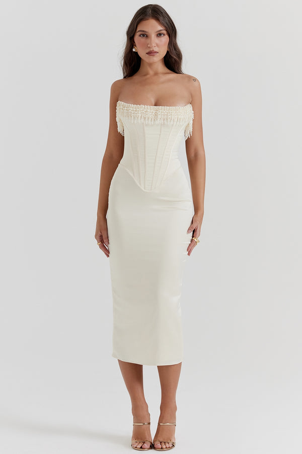 Pearl Radiance Midi Elbise