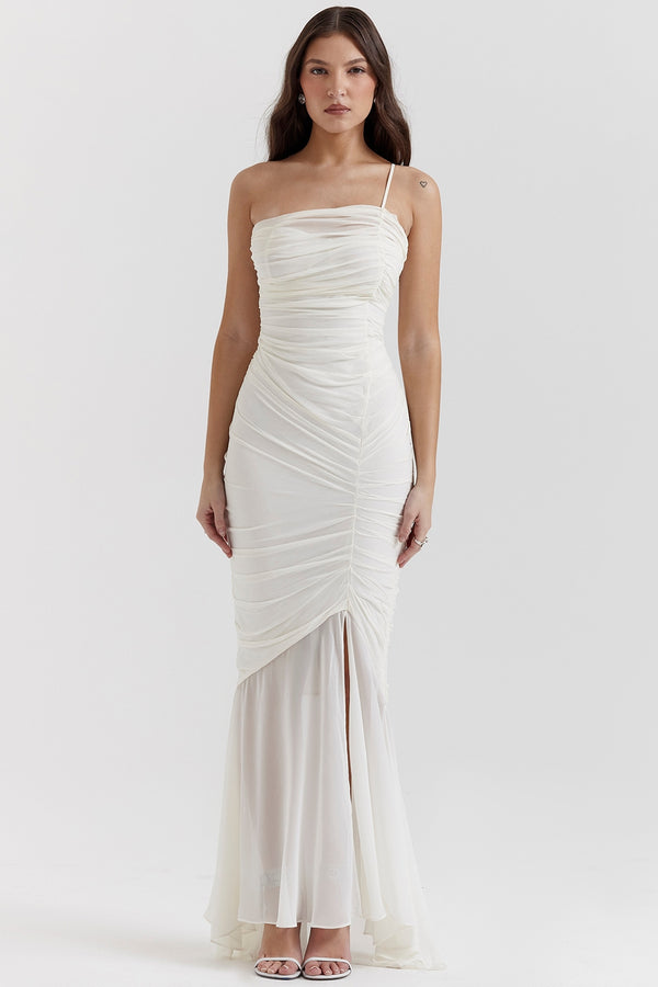 Serene Grace Draped Gown Maxi Elbise