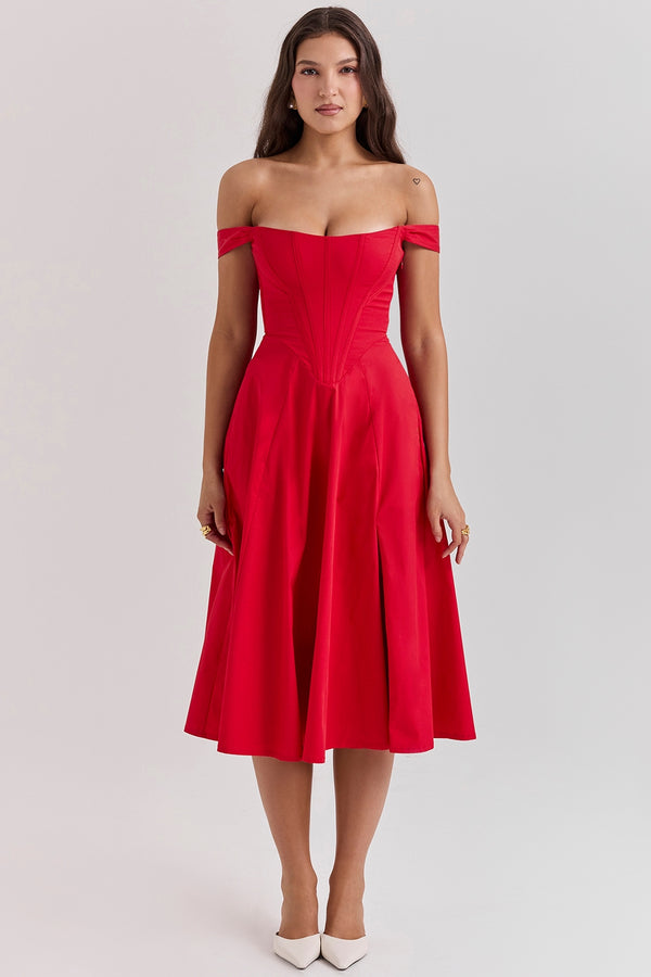 Selina Scarlet Midi Elbise