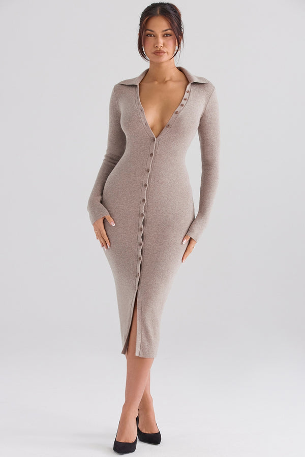 Cassia Knit Midi Elbise